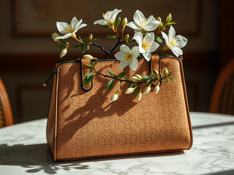 Bonsai with White Flowers: