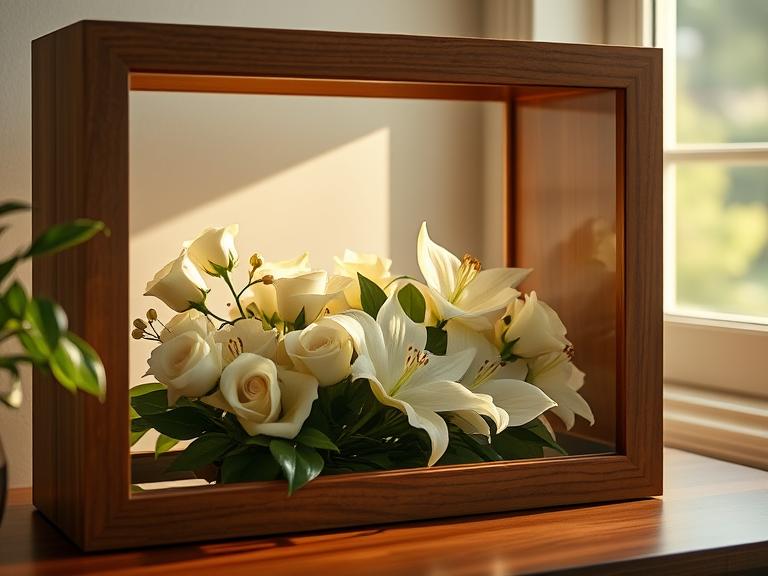 Shadow Box for Funeral Flowers