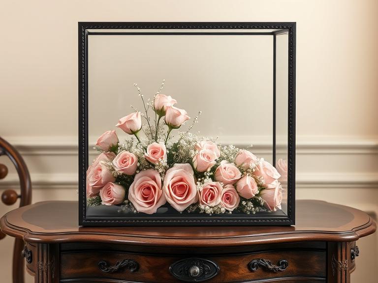 Shadow Box for Funeral Flowers